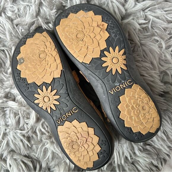 Vionic Amber tan cork style slingback strappy sandals women’s shoe size 7 - Picture 9 of 11